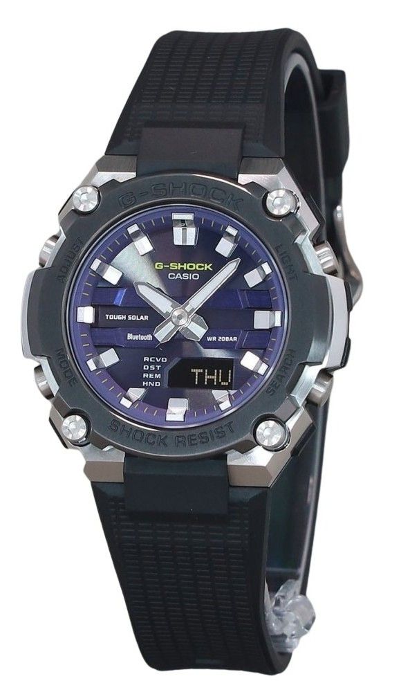 Casio G-Shock G-Steel Analog Digital Smartphone Link Bluetooth Blue Dial Solar GST-B600A-1A6 200M Men's Watch