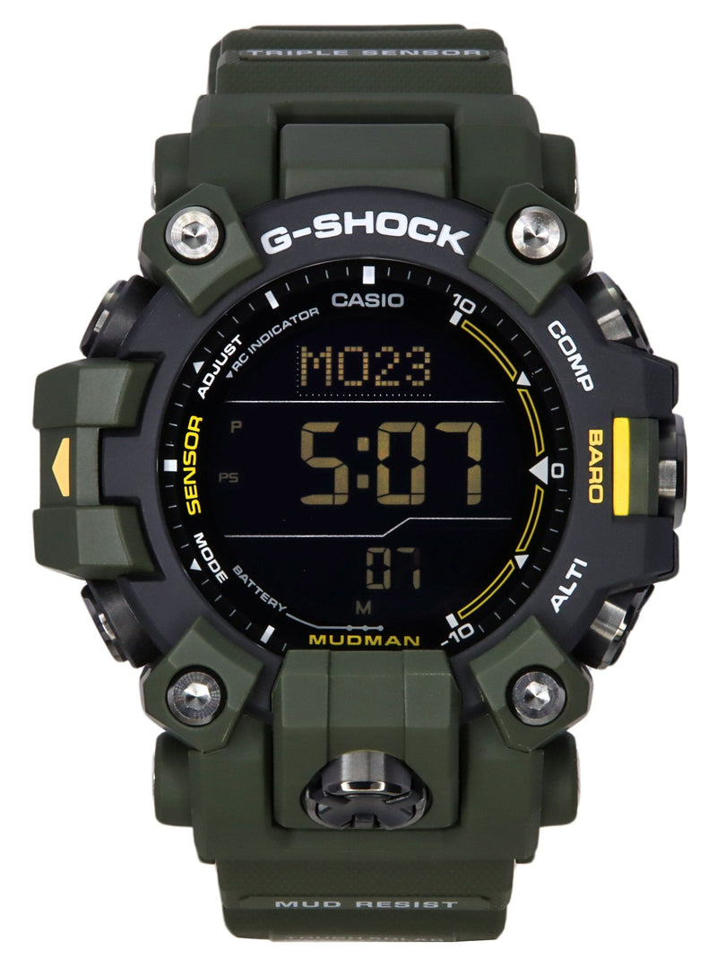 Casio G-Shock Mudman Master Of G-Land Digital Green Resin Strap Solar GW-9500-3 200M Men's Watch