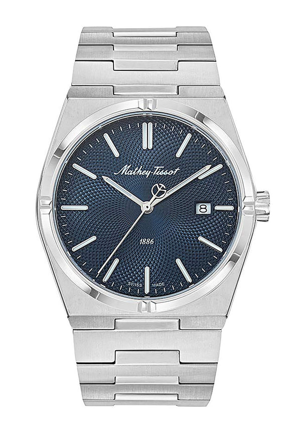 Mathey-Tissot Zeus Stainless Steel Blue Dial Quartz H118ABU Men's Watch