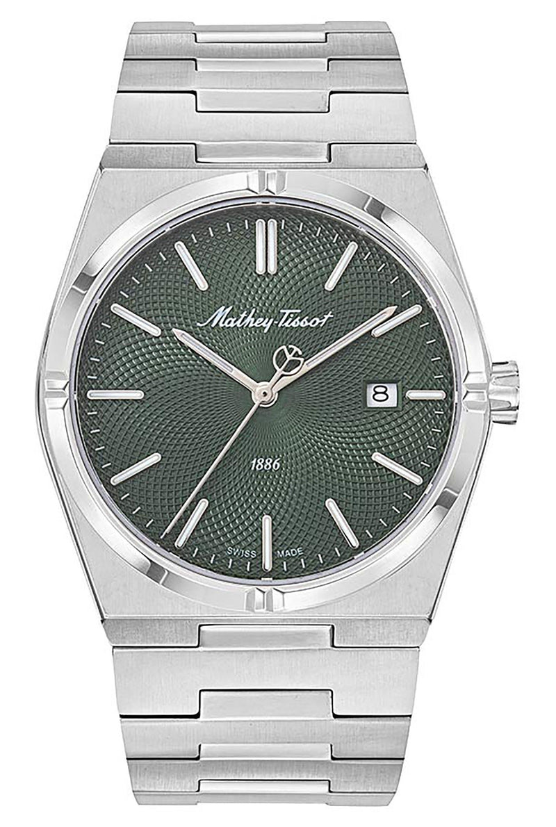 Mathey-Tissot Zeus Stainless Steel Green Dial Quartz H118AV Men's Watch