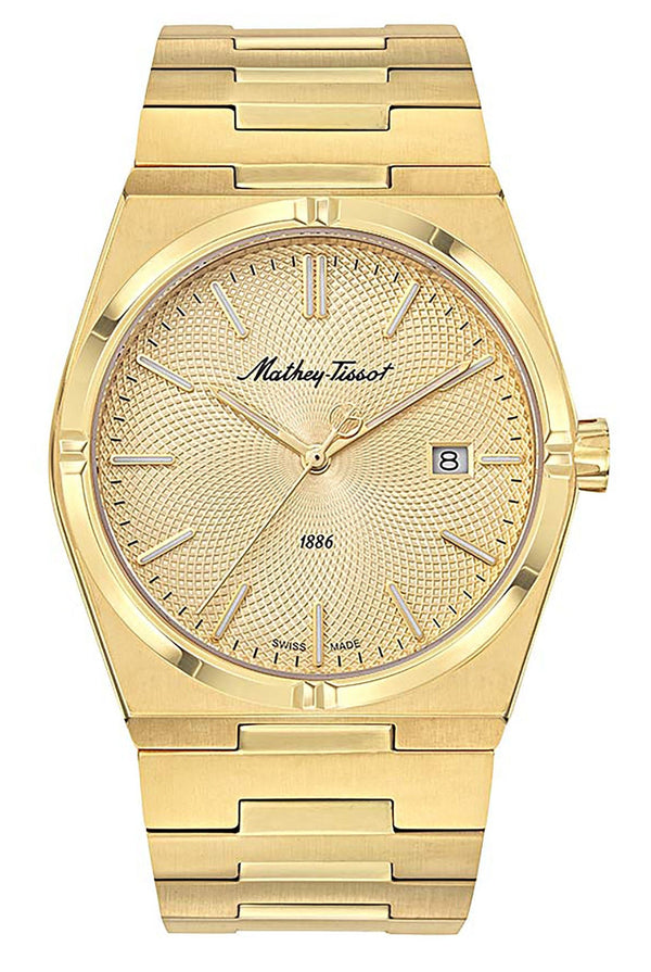 Mathey-Tissot Zeus Gold Tone Stainless Steel Champagne Dial Quartz H118PDI Men's Watch