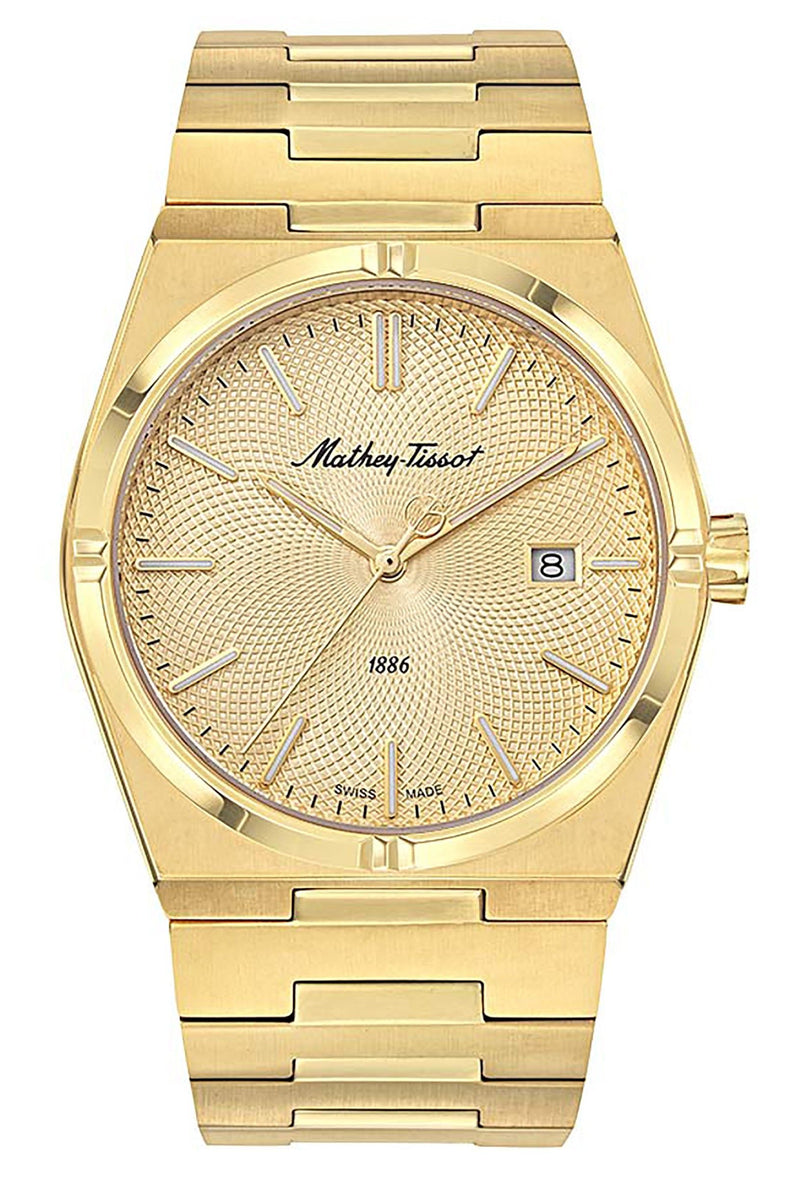 Mathey-Tissot Zeus Gold Tone Stainless Steel Champagne Dial Quartz H118PDI Men's Watch