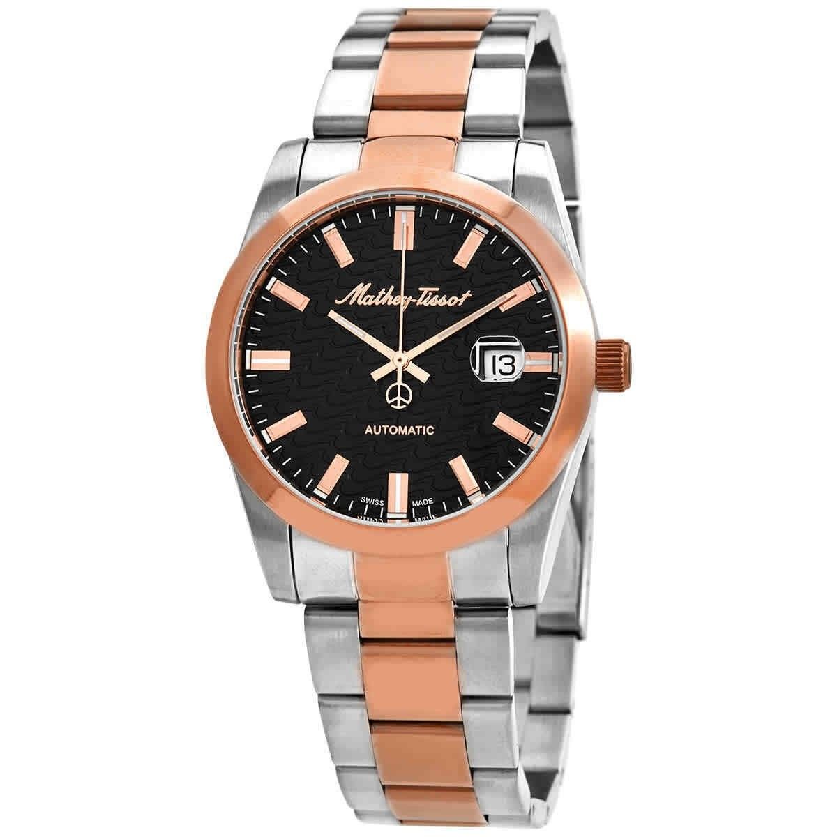 Mathey-Tissot Mathy I Two Tone Stainless Steel Black Dial Automatic H1 ...
