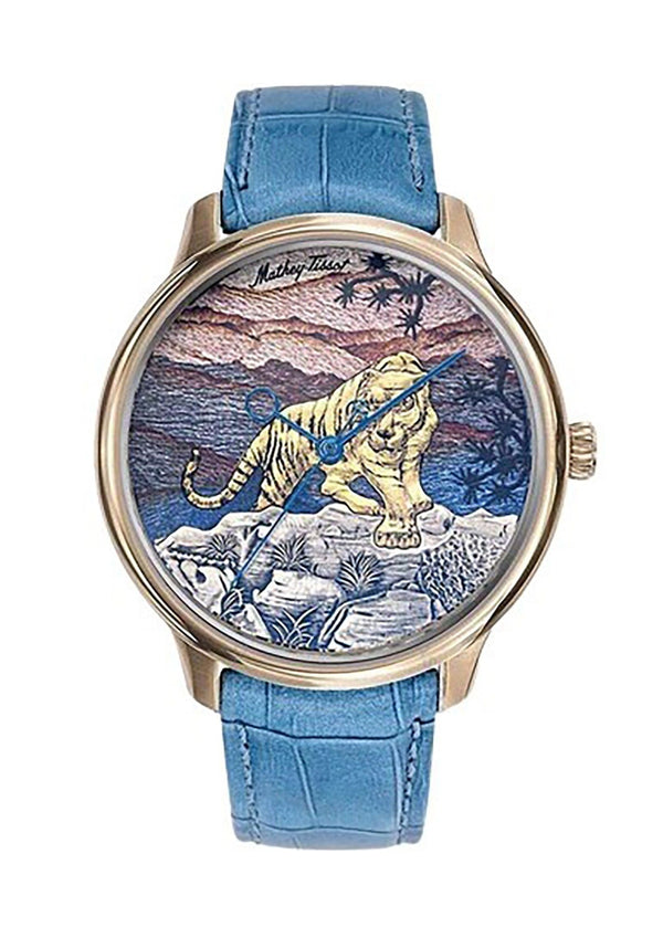 Mathey-Tissot Edmond Limited Edition Handcrafted 3D Tiger Multicolor Dial Automatic H1886TP Men's Watch