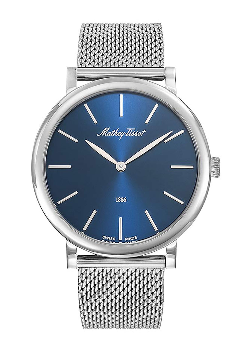 Mathey-Tissot Monsoon Stainless Steel Blue Dial Quartz H7916ABU Men's Watch