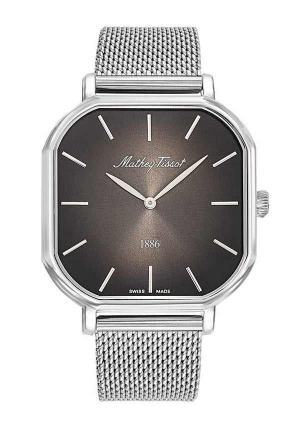 Mathey-Tissot Monsoon Square Stainless Steel Black Dial Quartz H7917AN Men's Watch