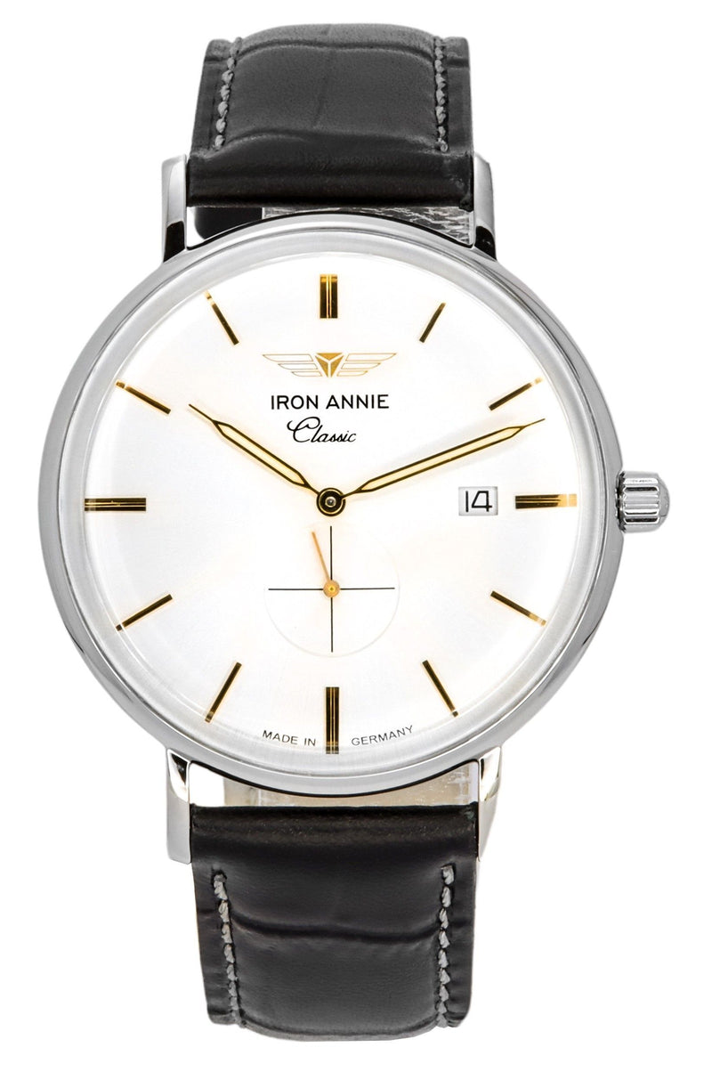 Iron Annie Classic Leather Strap Silver Dial Quartz 59384 Men's Watch