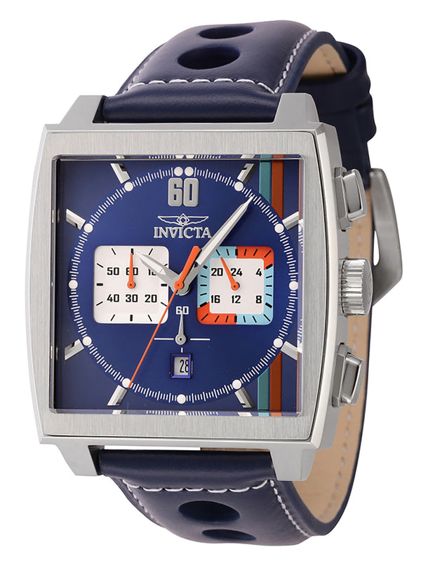 Invicta S1 Rally Chronograph GMT Leather Strap Multicolor Dial Quartz 44299 100M Mens Watch