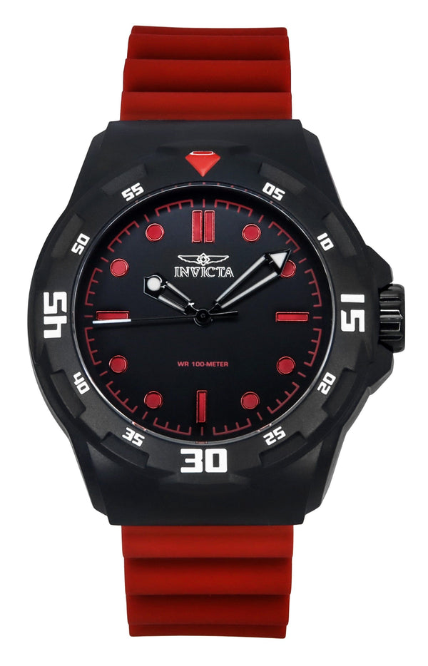Invicta Coalition Forces Silicon Strap Black Dial Quartz 46393 100M Men's Watch