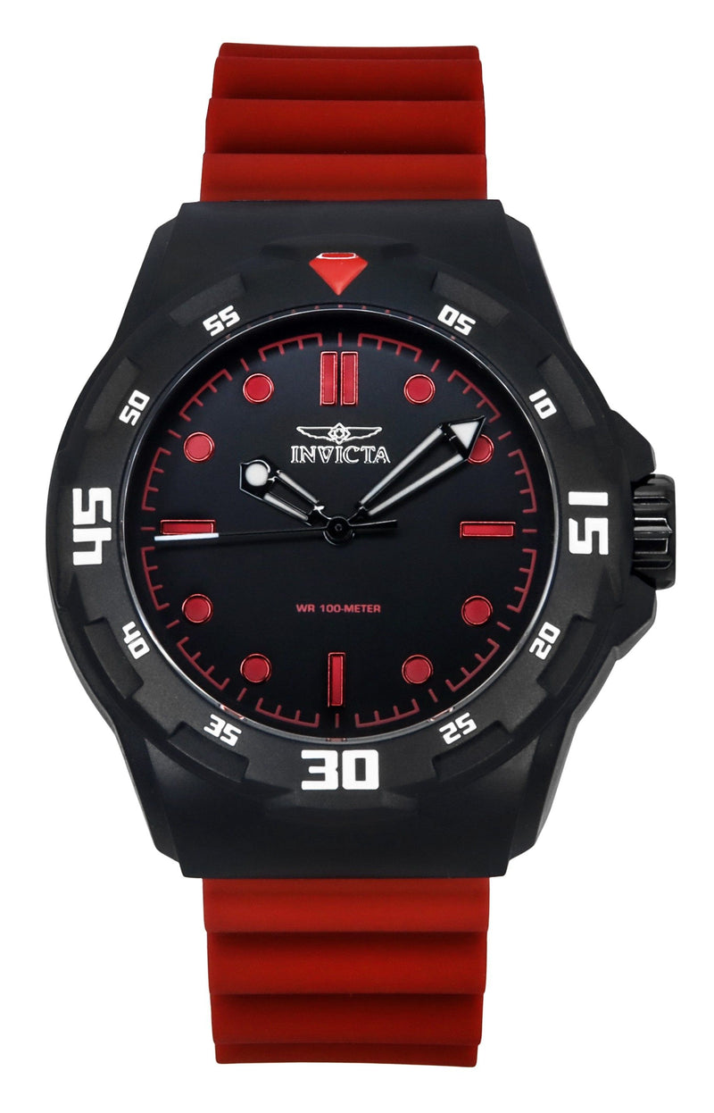 Invicta Coalition Forces Silicon Strap Black Dial Quartz 46393 100M Men's Watch