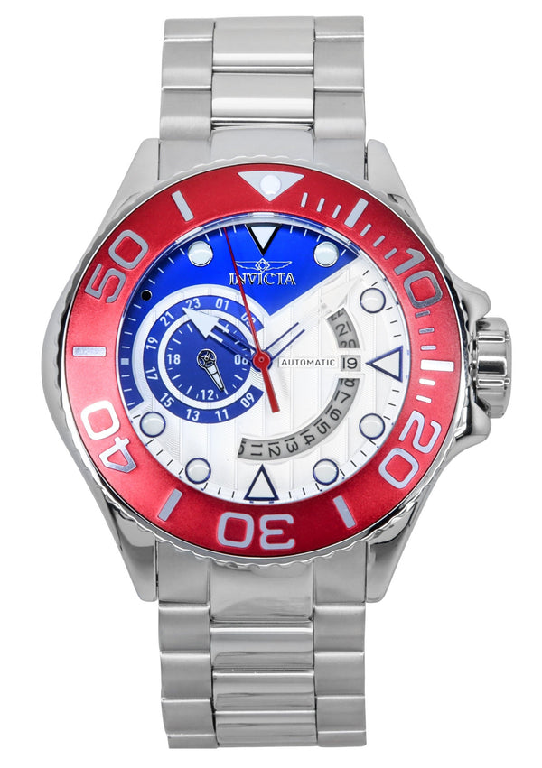 Invicta Grand Diver Stainless Steel Blue And Silver Dial Automatic 47545 300M Men's Watch