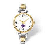 LogoArt Kansas State University Elegant Ladies Two-tone Quartz Bracelet Watch