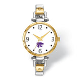 LogoArt Kansas State University Elegant Ladies Two-tone Quartz Bracelet Watch