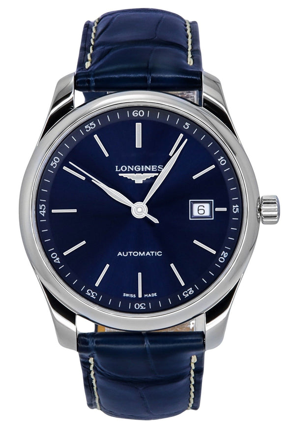 Longines Master Collection Leather Strap Sunray Blue Dial Automatic L2.793.4.92.0 Men's Watch