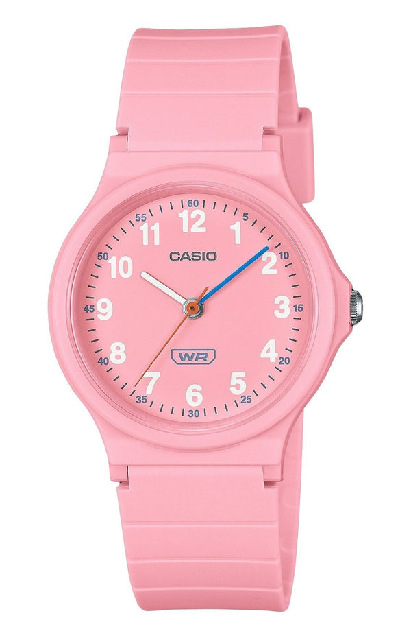 Casio Pop Analog Pink Bio Based Resin Strap Pink Dial Quartz LQ-24B-4B Women's Watch