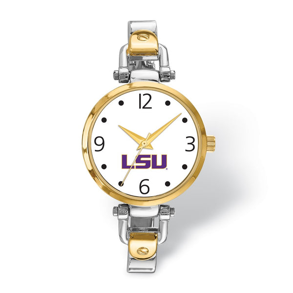 LogoArt Louisiana State University Elegant Ladies Two-tone Quartz Bracelet Watch