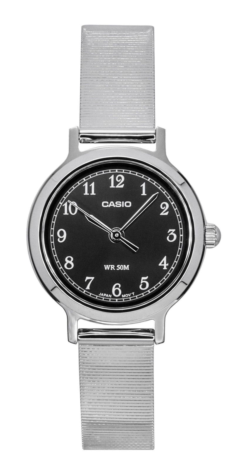 Casio Standard Analog Stainless Steel Black Dial Quartz LTP-B170D-1BV Womens Watch