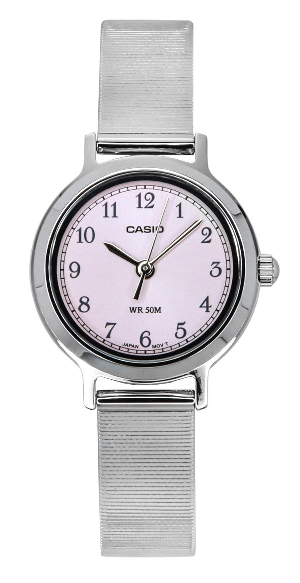 Casio Standard Analog Stainless Steel Pink Dial Quartz LTP-B170D-4BV Womens Watch