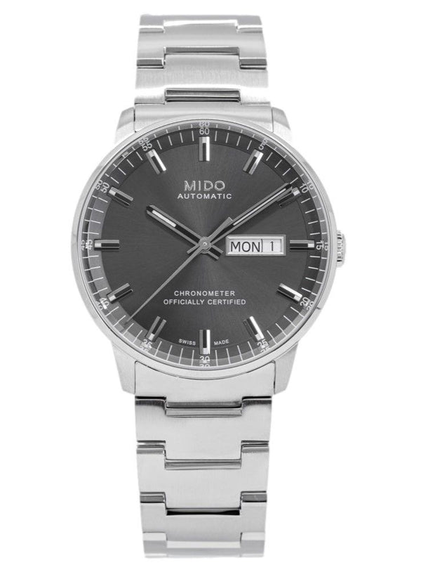 Mido Commander Chronometer Stainless Steel Anthracite Dial Automatic M021.431.11.061.00 Men's Watch