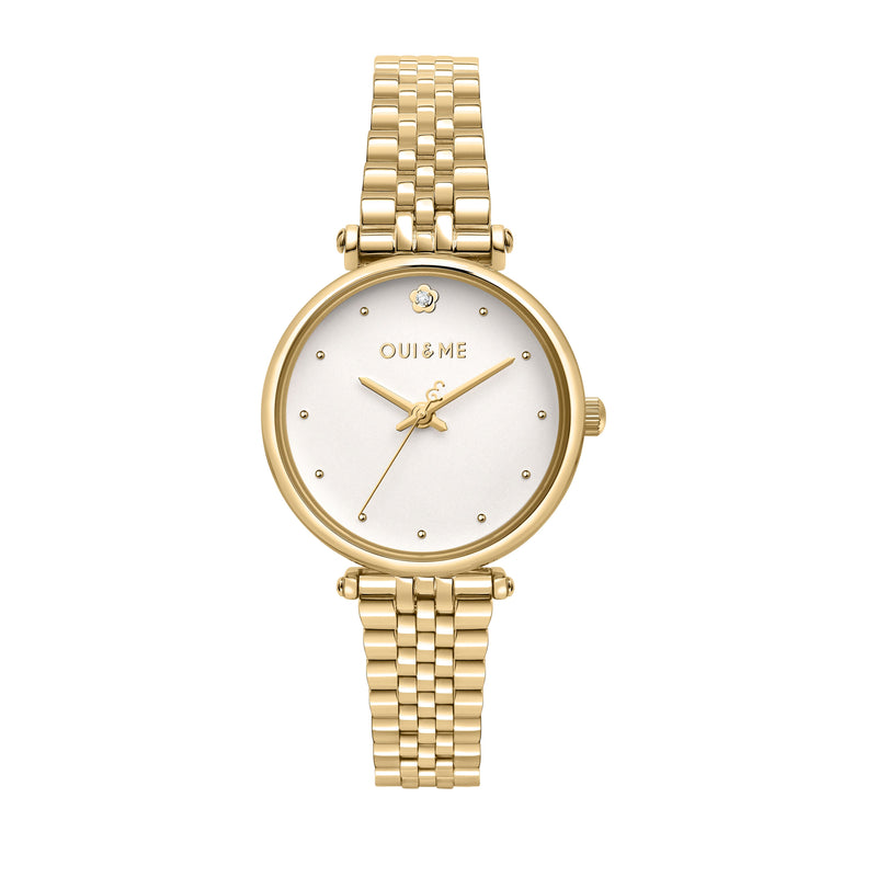 Oui & Me Etoile Gold Tone Stainless Steel White Dial Quartz ME010295 Women's Watch