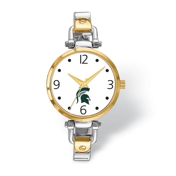 LogoArt Michigan State University Elegant Ladies Two-tone Quartz Bracelet Watch