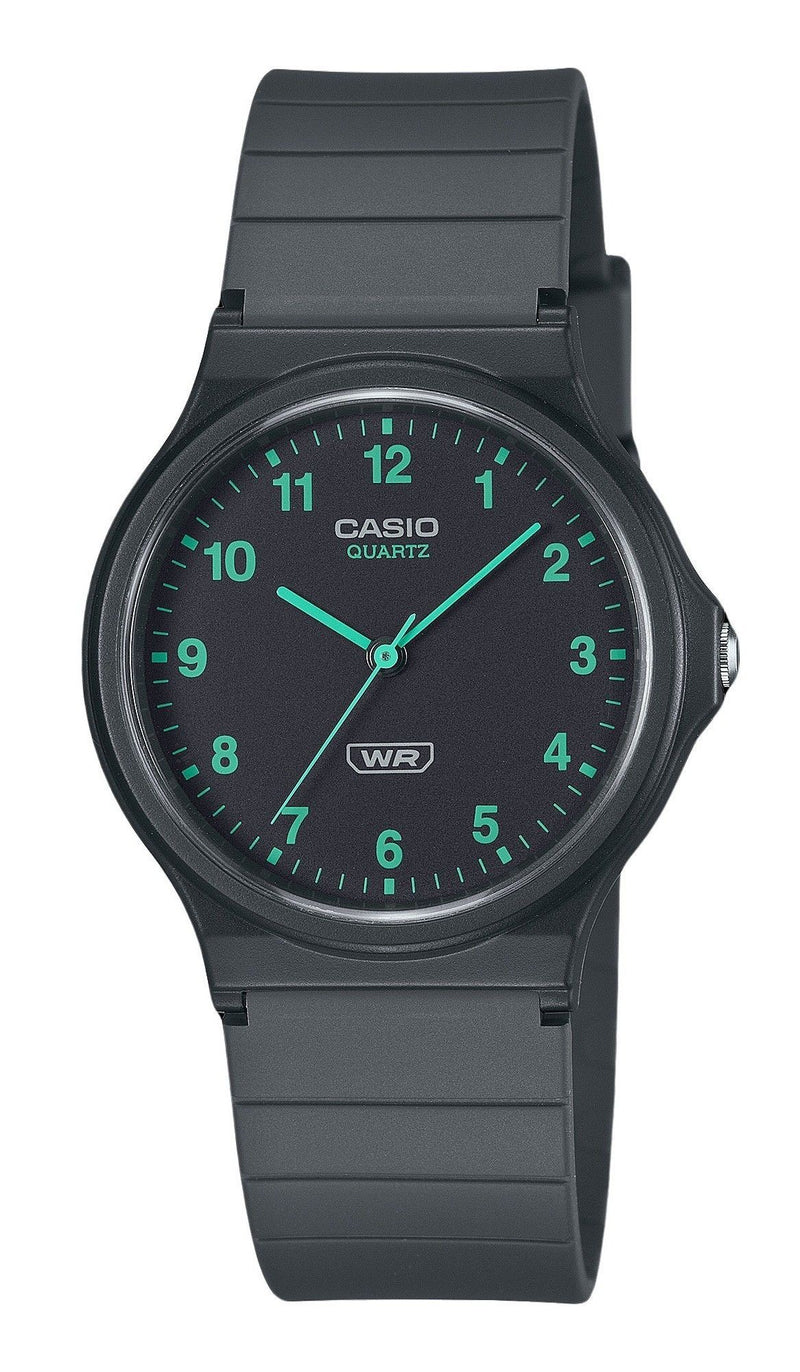 Casio POP Analog Bio Based Resin Strap Black Dial Quartz MQ-24B-8B Unisex Watch