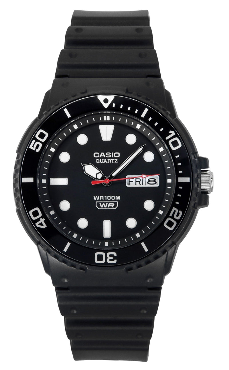 Casio Standard Analog Resin Strap Black Dial Quartz MRW-230H-1E1V 100M Mens Watch