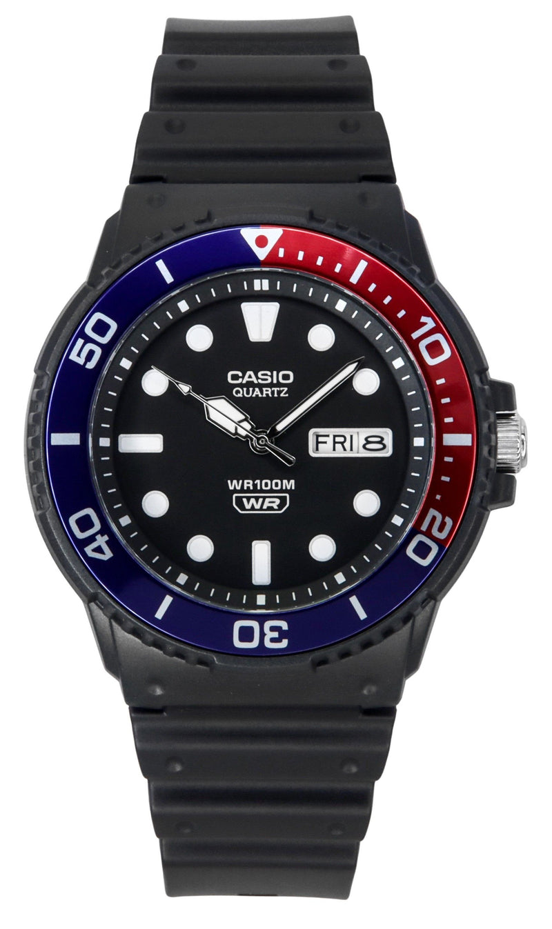 Casio Standard Analog Resin Strap Black Dial Quartz MRW-230H-1E2V 100M Mens Watch