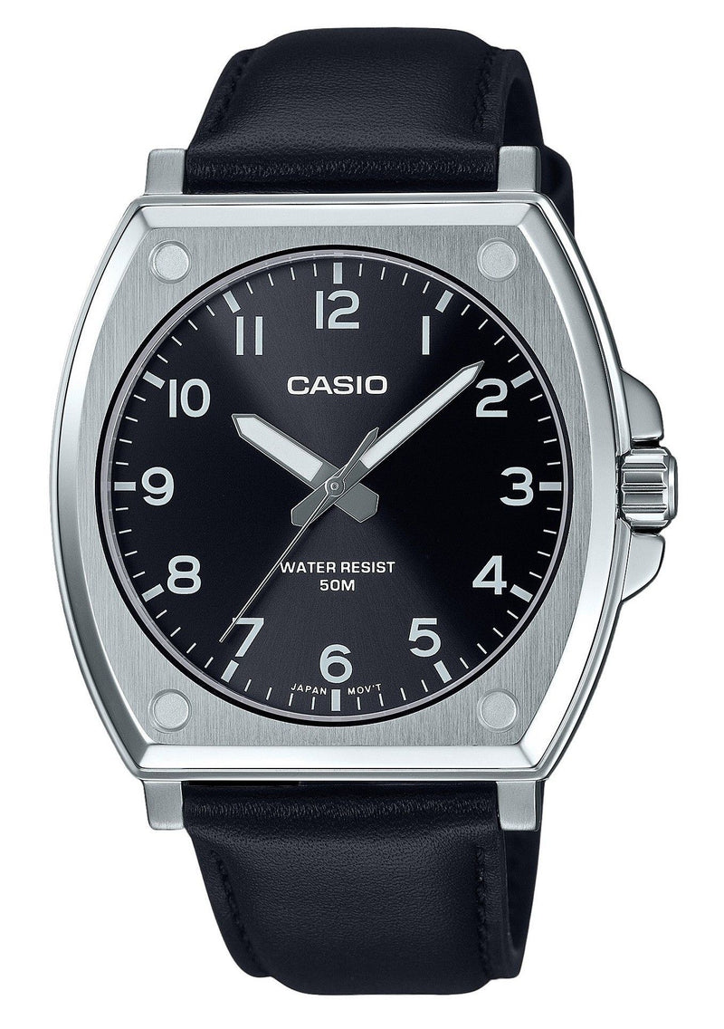 Casio Standard Analog Leather Strap Black Dial Quartz MTP-E730L-1AV Men's Watch