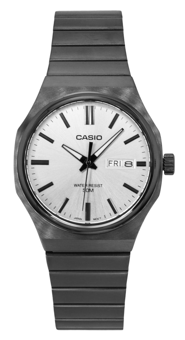 Casio Standard Analog Stainless Steel Silver Dial Quartz MTP-E735B-7AV Mens Watch