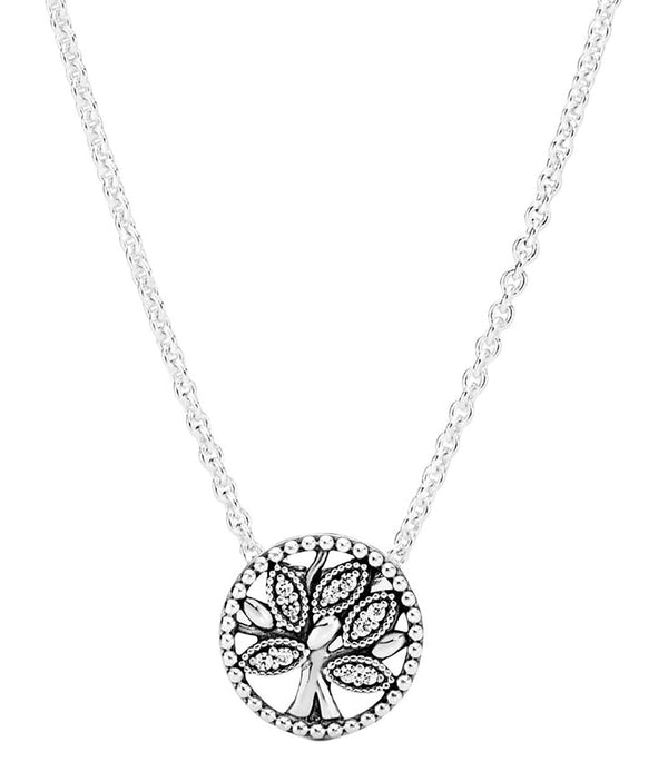 Pandora Sparkling Family Tree Necklace 397780CZ-45 For Women