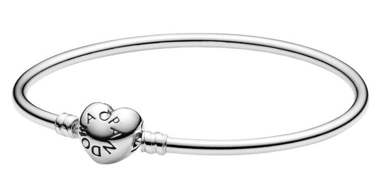 Pandora Moments Heart Clasp Bangle Bracelet 596268-17 For Women