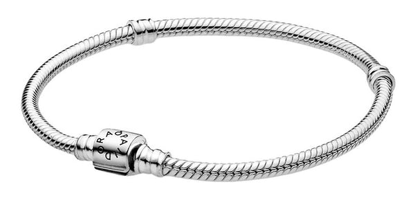 Pandora Moments Barrel Clasp Snake Chain Bracelet 598816C00-20 For Women