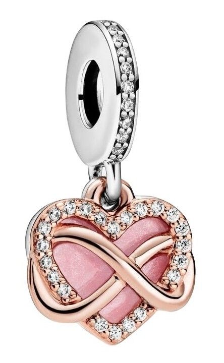 Pandora Sparkling Infinity Heart Dangle Charm With Clear Cubic Zirconia 788878C01 For Women