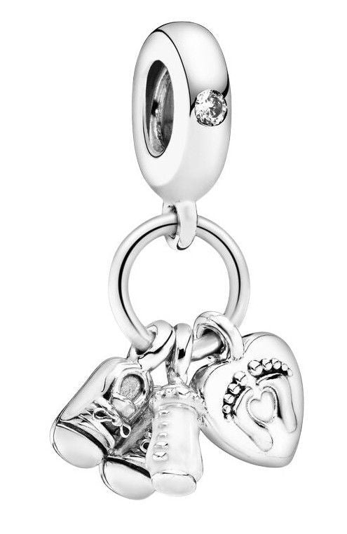 Pandora Baby Bottle and Shoes Dangle Charm 798106CZ For Women