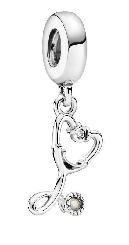 Pandora Stethoscope Heart Dangle Charm 799072C01 For Women