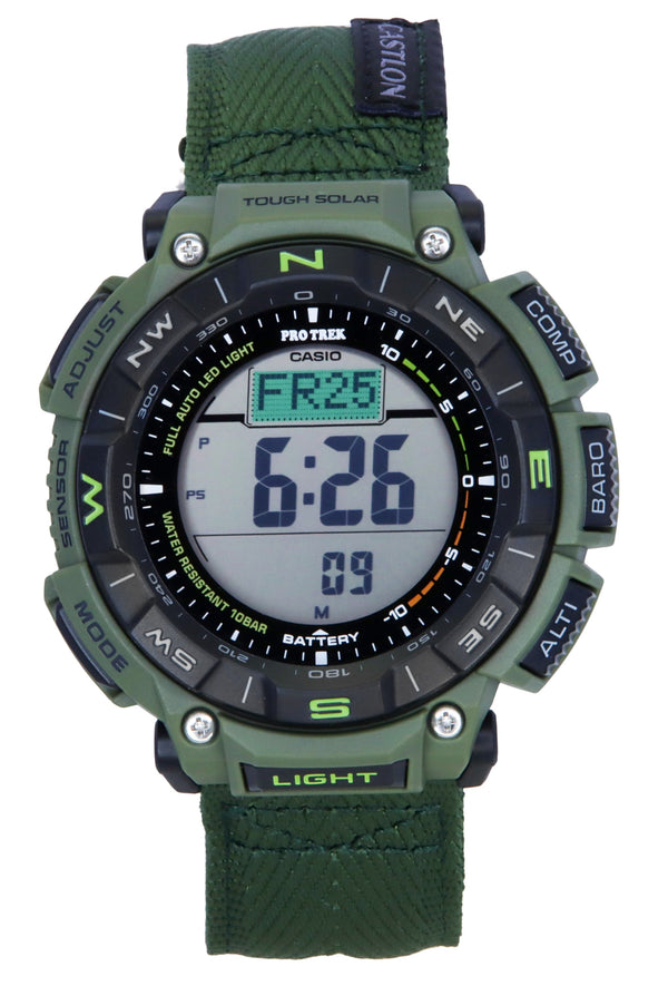 Casio Pro Trek Climber Line Digital Cloth Strap Solar PRG-340B-3 100M Mens Watch