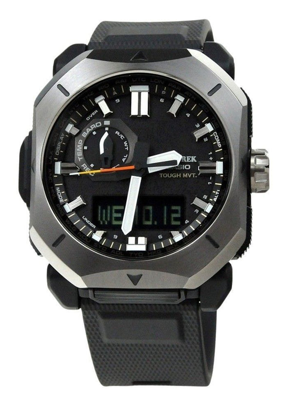 Casio ProTrek Analog Digital Black Bio Based Resin Grey Dial Tough Solar PRW-6900Y-1 100M Men's Watch