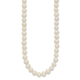 6-7mm White Semi-round Freshwater Cultured Pearl Endless 80 inch Necklace