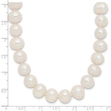 9-10mm White Semi-Round Freshwater Cultured Pearl Endless 80 inch Necklace