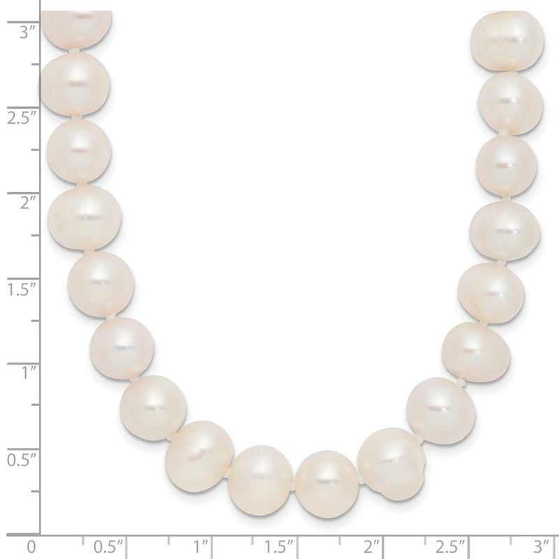 9-10mm White Semi-Round Freshwater Cultured Pearl Endless 80 inch Necklace