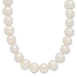 9-10mm White Semi-Round Freshwater Cultured Pearl Endless 80 inch Necklace