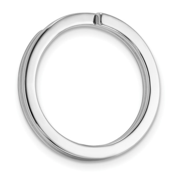 Sterling Silver Rhodium-plated Medium Key Ring