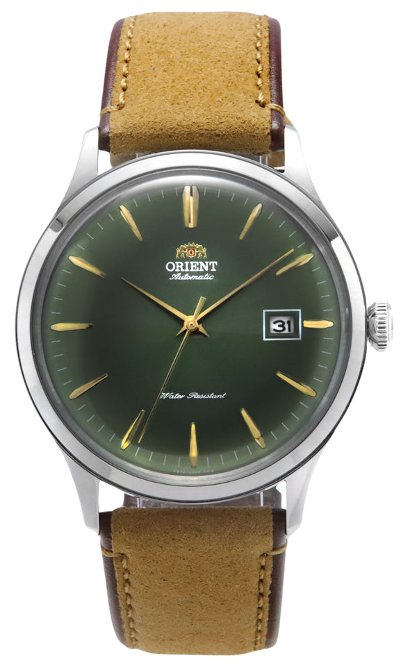 Orient Bambino Version 4 Leather Strap Green Dial Automatic RA-AC0P01E10B Men's Watch