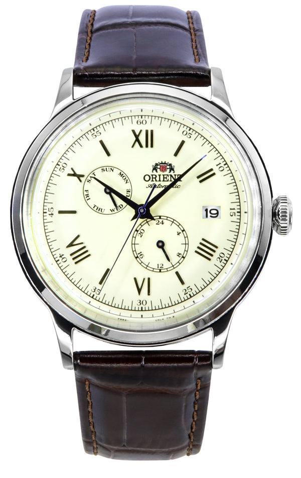 Orient Classic Bambino Version 8 Leather Strap Beige Dial Automatic RA-AK0702Y Men's Watch