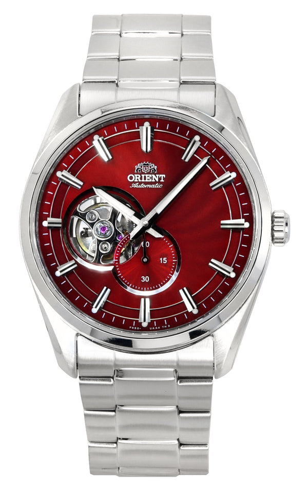 Orient Classic Contemporary Stainless Steel Red Open Heart Dial Automatic RA-AR0010R Men's Watch