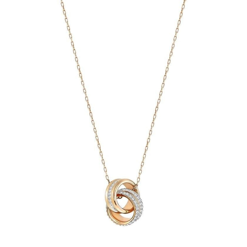 Swarovski Hyperbola Clear Crystals And Rose Gold Tone Plated Pendant 5240525 For Women