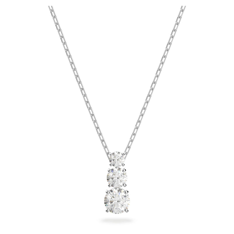 Swarovski Stilla Attract Rhodium Plated And Zirconia Pendant 5414970 For Women