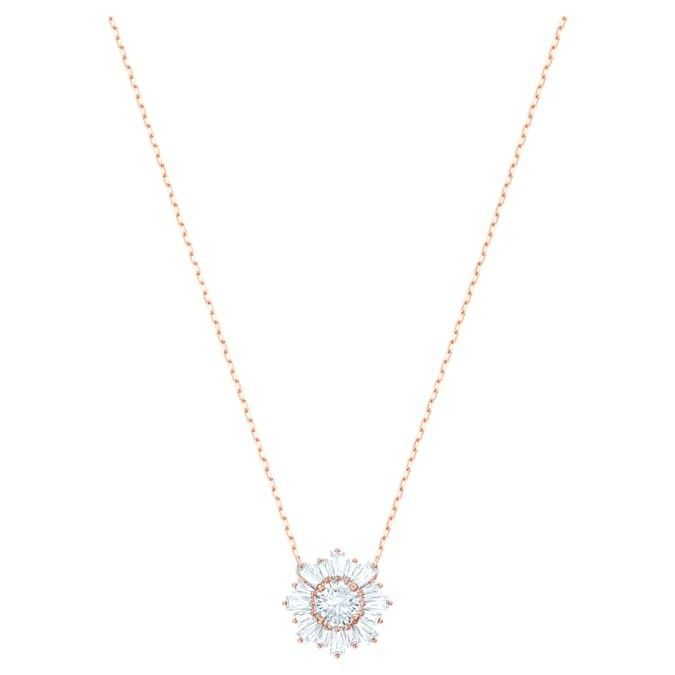 Swarovski Idyllia Rose Gold Tone Plated And Zirconia Pendant 5451376 For Women