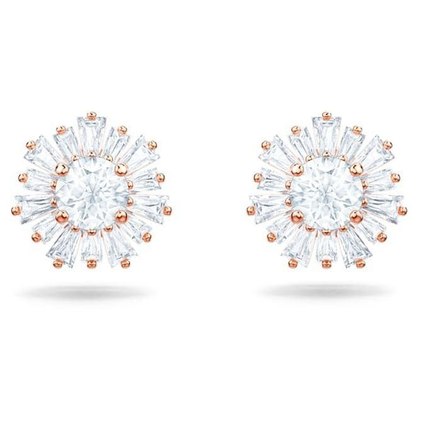 Swarovski Idyllia Rose Gold Tone Plated And Zirconia Stud Earrings 5459597 For Women